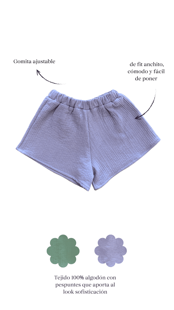 Pantalón short unisex VIOLETA