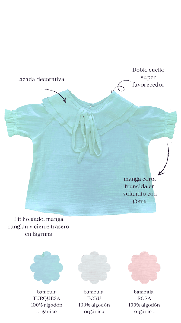 Blusa Antoñita TURQUESA