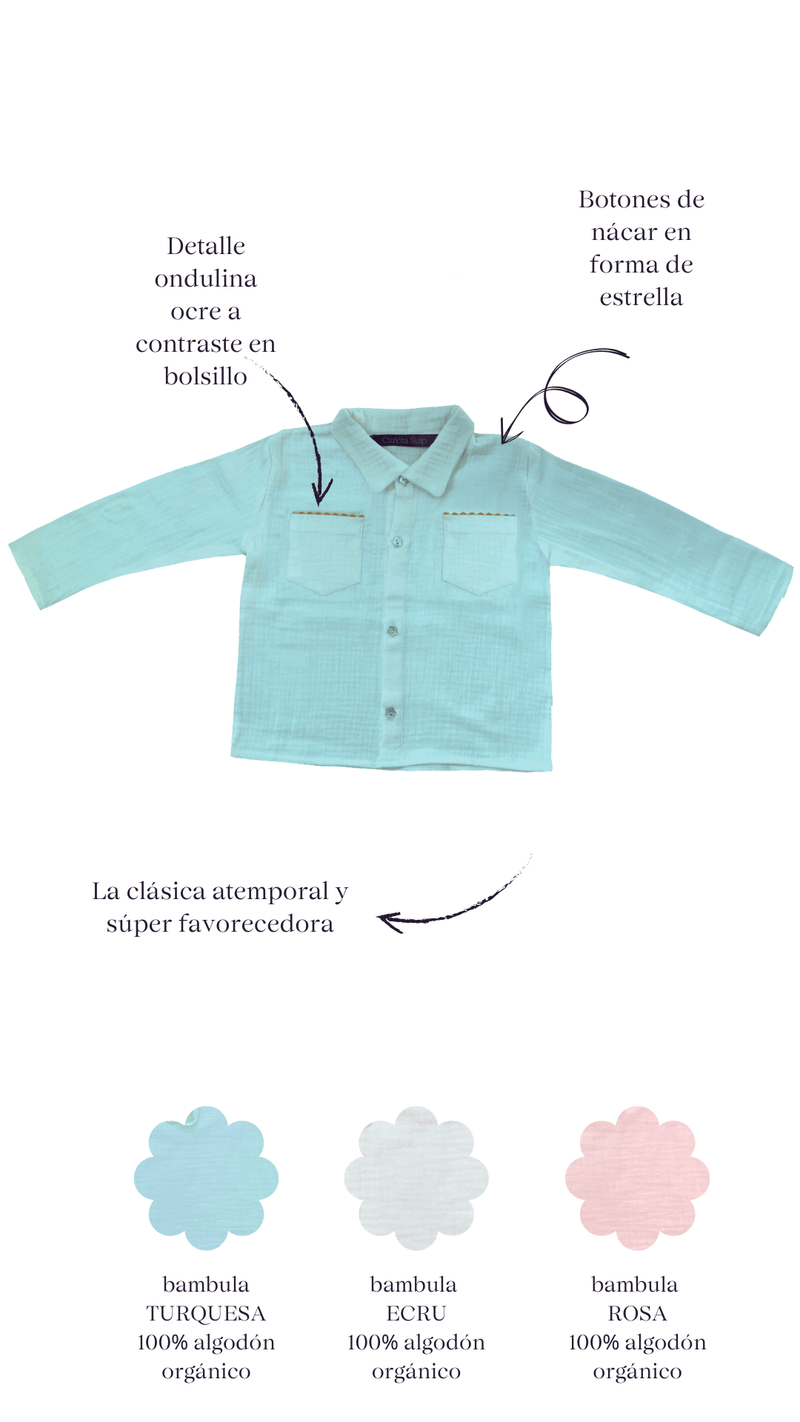 Camisa Sam TURQUESA